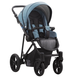 Коляска 2 в 1 Aroteam Belino Prima, 08 (серо-синия кожа)
