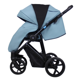 Коляска 2 в 1 Aroteam Belino Prima, 08 (серо-синия кожа)