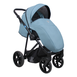 Коляска 2 в 1 Aroteam Belino Prima, 08 (серо-синия кожа)