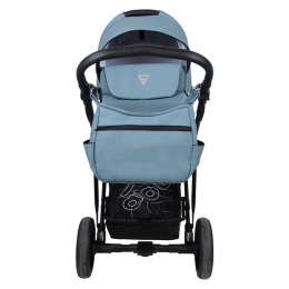 Коляска 2 в 1 Aroteam Belino Prima, 08 (серо-синия кожа)