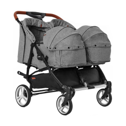Коляска для двойни Carrello Connect 2 в 1, Ink Gray, Серый