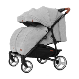 Коляска для двойни Carrello Connect, Rock Grey (Светло-серый)