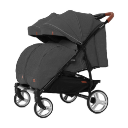 Коляска для двойни Carrello Connect 2 в 1, Serious Black (черный)