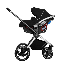 Коляска 3 в 1 Carrello Optima, Leather Black (Черный)