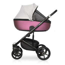 Коляска 2 в 1 Riko Basic Ozon Shine, 01 розовый-серый