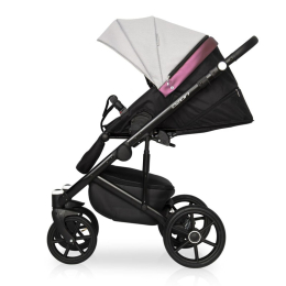 Коляска 2 в 1 Riko Basic Ozon Shine, 01 розовый-серый