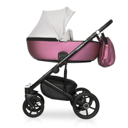 Коляска 2 в 1 Riko Basic Ozon Shine, 01 розовый-серый