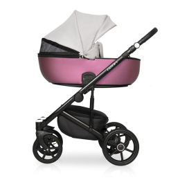 Коляска 2 в 1 Riko Basic Ozon Shine, 01 розовый-серый