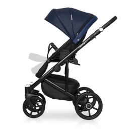 Коляска 2 в 1 Riko Basic Ozon, 01 (графит-синий)