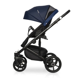Коляска 2 в 1 Riko Basic Ozon, 01 (графит-синий)