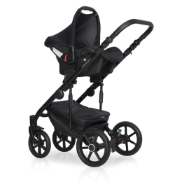 Коляска 3 в 1 Riko Basic Ozon Shine, 04 синий-серый