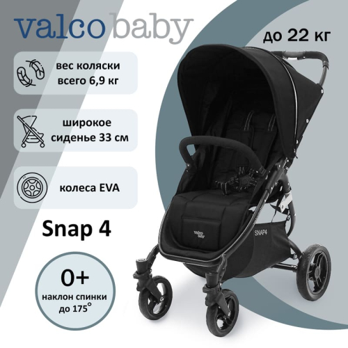 Прогулочная коляска Valco Baby Snap 4 Coal Black (Черный)