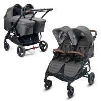 Коляска для двойни 2 в 1 Valco Baby Snap Duo Trend Charcoal (Графит)