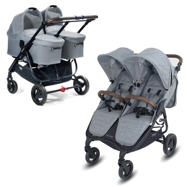 Коляска для двойни 2 в 1 Valco Baby Snap Duo Trend Grey Marle (Серый)