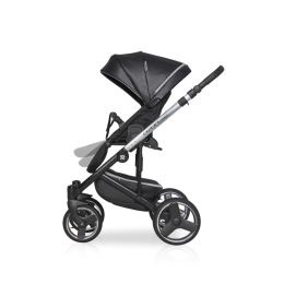 Коляска 3 в 1 Riko Ozon Premium, 32 чёрный-серебристый