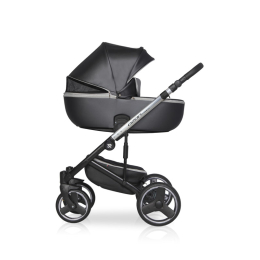 Коляска 3 в 1 Riko Ozon Premium, 32 чёрный-серебристый
