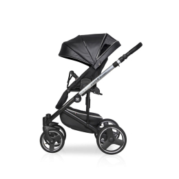 Коляска 2 в 1 Riko Ozon Premium, 32 чёрный-серебристый