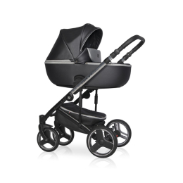 Коляска 2 в 1 Riko Ozon Premium, 32 чёрный-серебристый