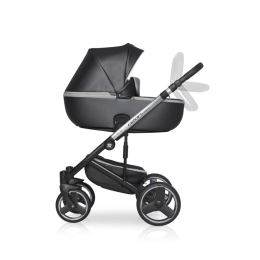 Коляска 2 в 1 Riko Ozon Premium, 32 чёрный-серебристый