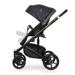 Коляска 3 в 1 Riko Basic Ozon, 02 черно-зеленый