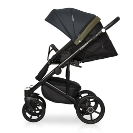 Коляска 3 в 1 Riko Basic Ozon, 02 черно-зеленый