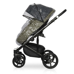 Коляска 3 в 1 Riko Basic Ozon, 02 черно-зеленый