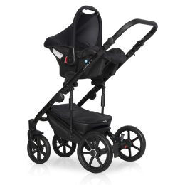 Коляска 3 в 1 Riko Basic Ozon, 02 черно-зеленый