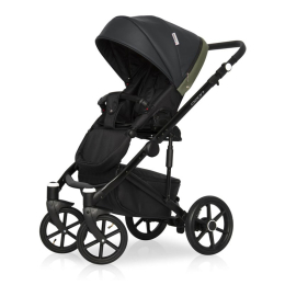 Коляска 3 в 1 Riko Basic Ozon, 02 черно-зеленый