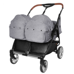 Коляска для двойни Carrello Connect 2 в 1, Ink Gray, Серый