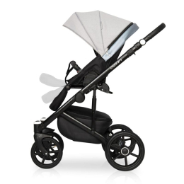 Коляска 2 в 1 Riko Basic Ozon Shine, 02 голубой-серый