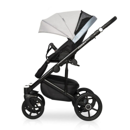Коляска 2 в 1 Riko Basic Ozon Shine, 02 голубой-серый
