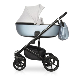 Коляска 3 в 1 Riko Basic Ozon Shine, 02 голубой-серый