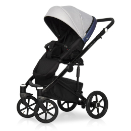 Коляска 3 в 1 Riko Basic Ozon Shine, 04 синий-серый