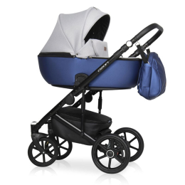 Коляска 3 в 1 Riko Basic Ozon Shine, 04 синий-серый