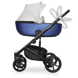 Коляска 3 в 1 Riko Basic Ozon Shine, 04 синий-серый