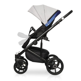 Коляска 3 в 1 Riko Basic Ozon Shine, 04 синий-серый