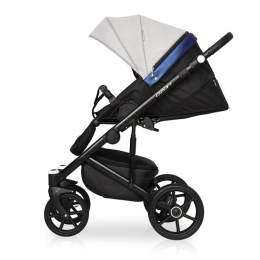 Коляска 3 в 1 Riko Basic Ozon Shine, 04 синий-серый
