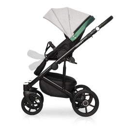 Коляска 2 в 1 Riko Basic Ozon Shine, 05 зеленый-серый