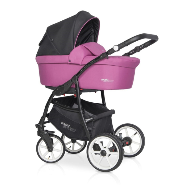 Коляска 2 в 1 Riko Basic Bella Sport, 03 Magenta (малиновый)