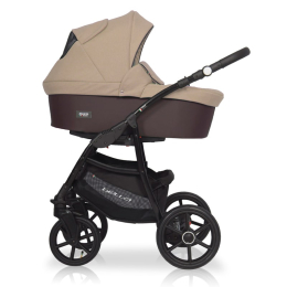Коляска 3 в 1 Riko Basic Bella 07 коричневый-бежевый