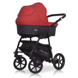 Коляска 3 в 1 Riko Basic Bella 10 серый-красный