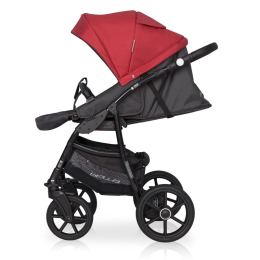 Коляска 3 в 1 Riko Basic Bella 10 серый-красный