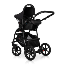 Коляска 3 в 1 Riko Basic Bella 10 серый-красный