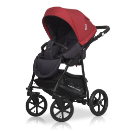 Коляска 2 в 1 Riko Basic Bella 10 серый-красный