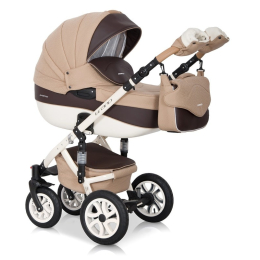 Коляска 3 в 1 Riko Bruno Ecco 12 бежевый-коричневый 