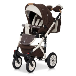 Коляска 3 в 1 Riko Bruno Ecco 13 коричневый-бежевый