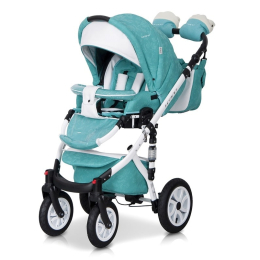 Коляска 2 в 1 Riko Bruno Ecco 15 бирюза-белый