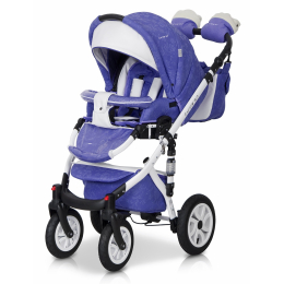 Коляска 3 в 1 Riko Bruno Ecco 19 фиолетовый-белый