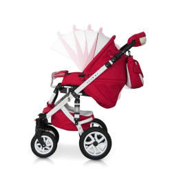 Коляска 3 в 1 Riko Bruno Ecco 20 красный-белый