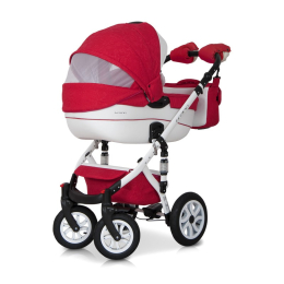 Коляска 3 в 1 Riko Bruno Ecco 20 красный-белый